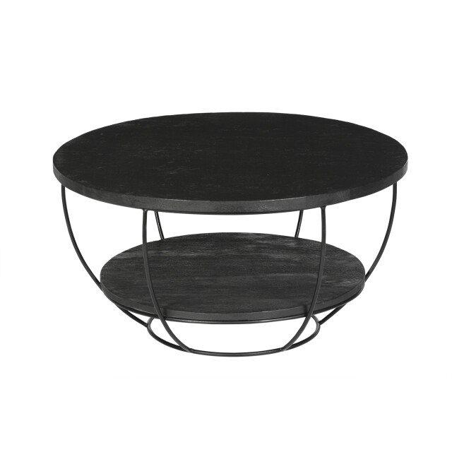 Livingfurn salontafel evan norris 85x85x44 cm mangohout / gecoat staal 2926147 large