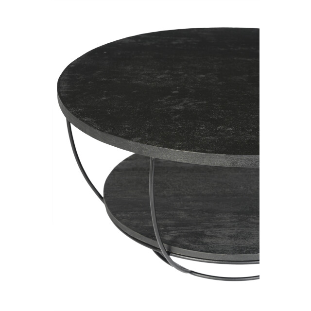 Livingfurn salontafel evan norris 85x85x44 cm mangohout / gecoat staal 2926147 large