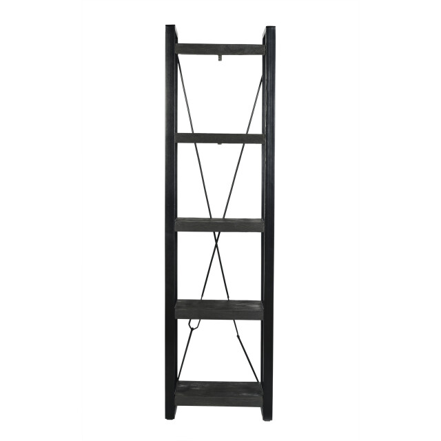 Livingfurn boekenkasten norris 200x55x40 cm mangohout / gecoat staal 2926145 large