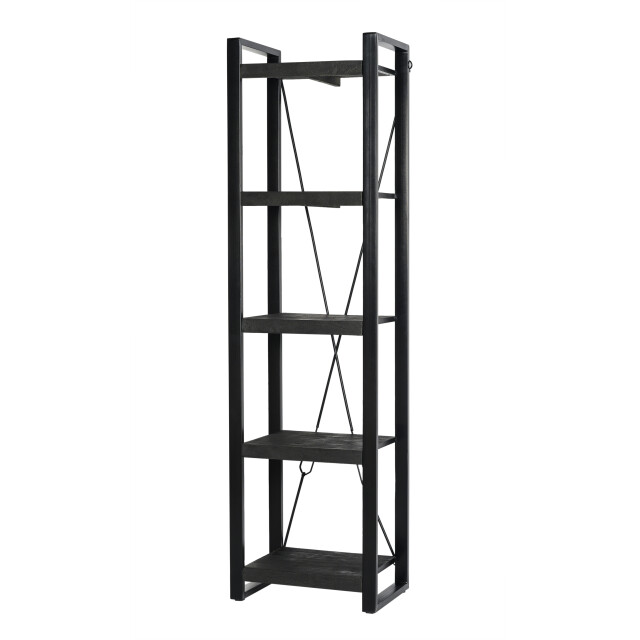 Livingfurn boekenkasten norris 200x55x40 cm mangohout / gecoat staal 2926145 large