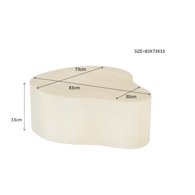 Brix D - salontafel organic sandy 85cm beton / mdf 2834844 large
