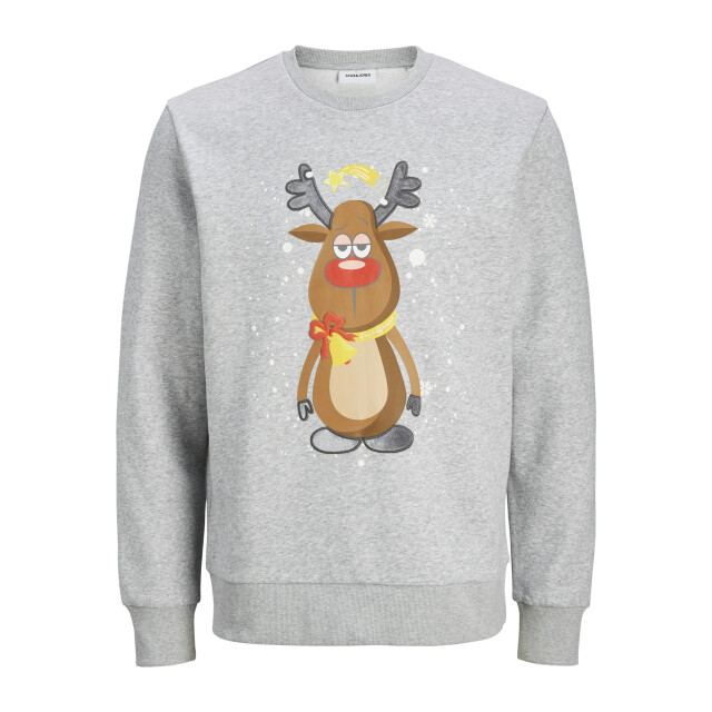 Jack & Jones Heren kersttrui jjxmas jolly 12265380-Grijs large