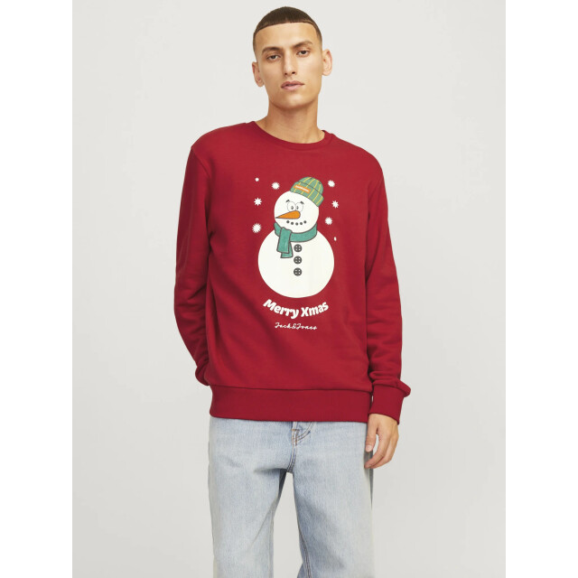 Jack & Jones Heren kersttrui jjxmas jolly 12265380-Rood large