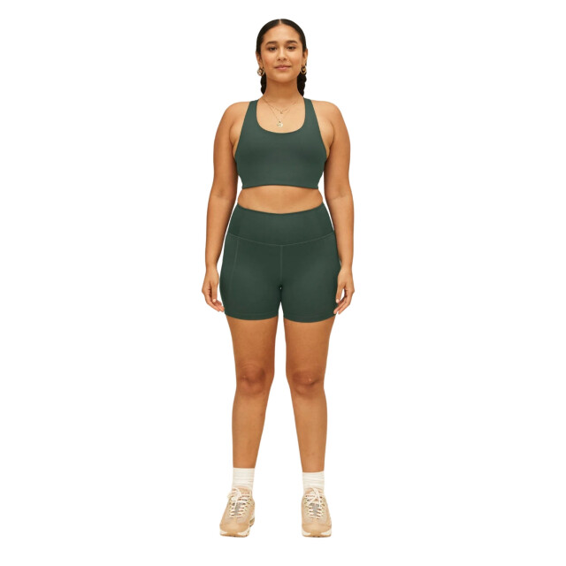 Girlfriend Collective Dames compressieve high rise hardloopshort UTGC177_moss large