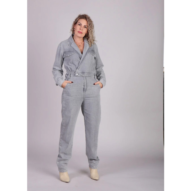 Homage to Denim Denim cross over jumpsuit Grijze denim cross over jumpsuit  large