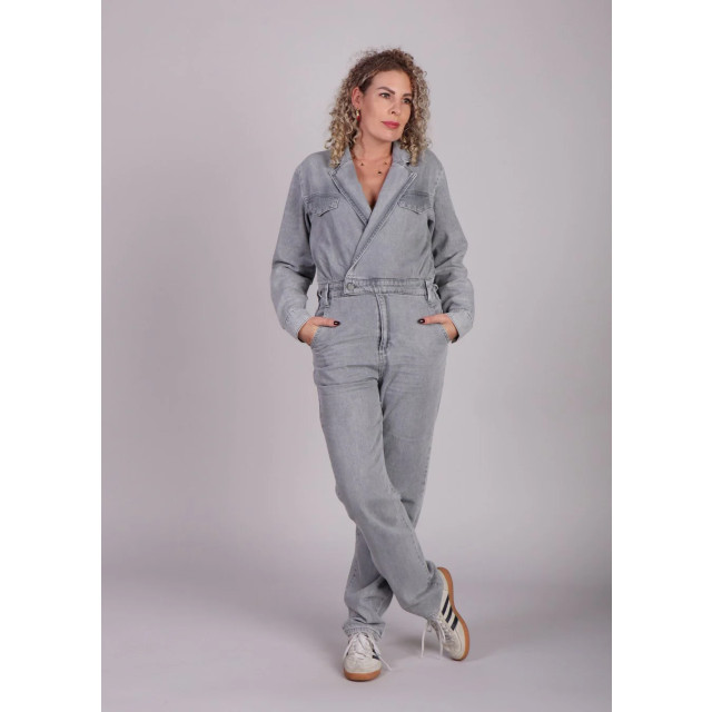 Homage to Denim Denim cross over jumpsuit Grijze denim cross over jumpsuit  large