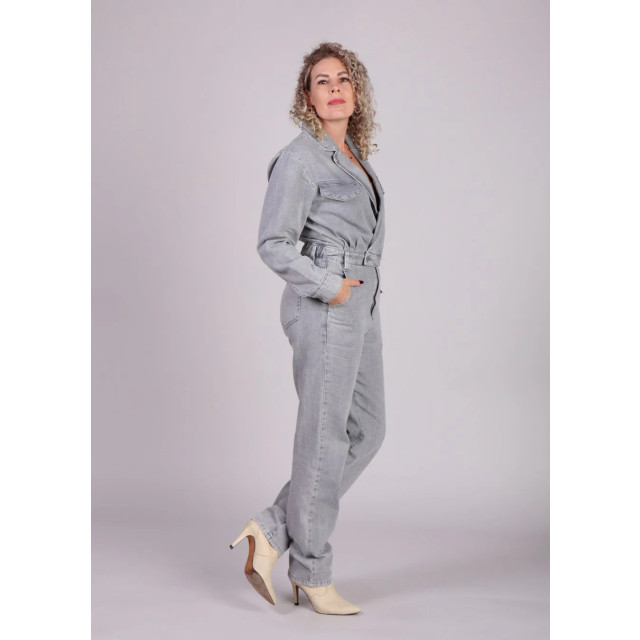 Homage to Denim Denim cross over jumpsuit Grijze denim cross over jumpsuit  large