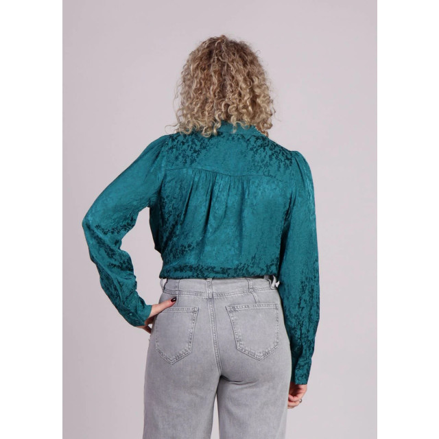 Grace & Mila Wikkelblouse patroon nonna Groene wikkelblouse met patroon Nonna  large