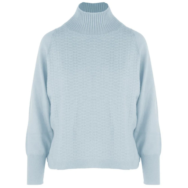 Malo Licht kasjmier turtleneck trui voor dames Malo Lichtblauwe Kasjmier Turtleneck Trui voor Dames large