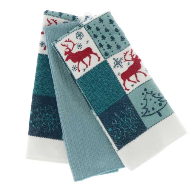Unique Living | handdoekset tord 38x63cm reindeer 3016708 large