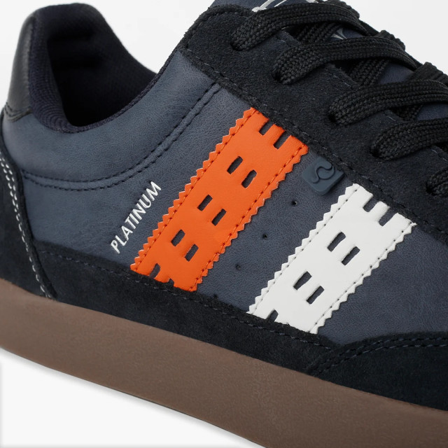 Q1905 Sneaker platinum donkerblauw/oranje/wit QM1244616-695-1 large