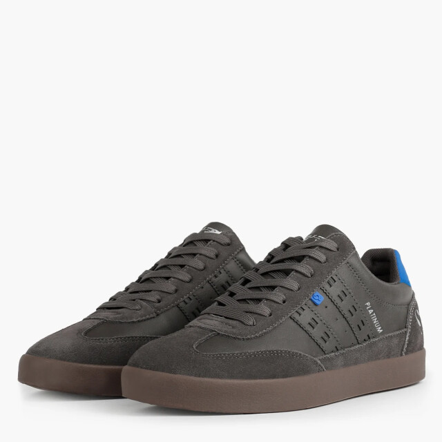 Q1905 Sneaker platinum middengrijs/koningsblauw QM1244616-117-1 large