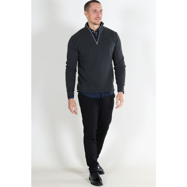 Kronstadt Carlo half zip ks2790 charcoal mix tr Charcoal Mix/Carlo Half Zip KS2790 large