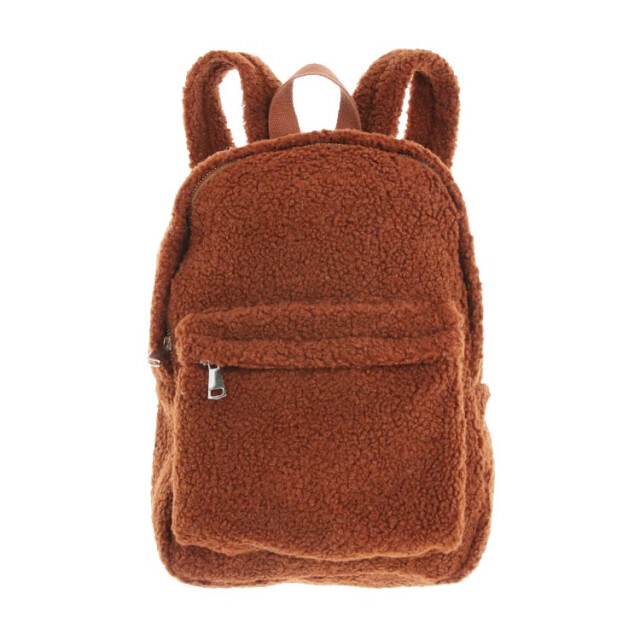 Unique Living rugzak teddy leather brown -32x24x8cm 3004663 large