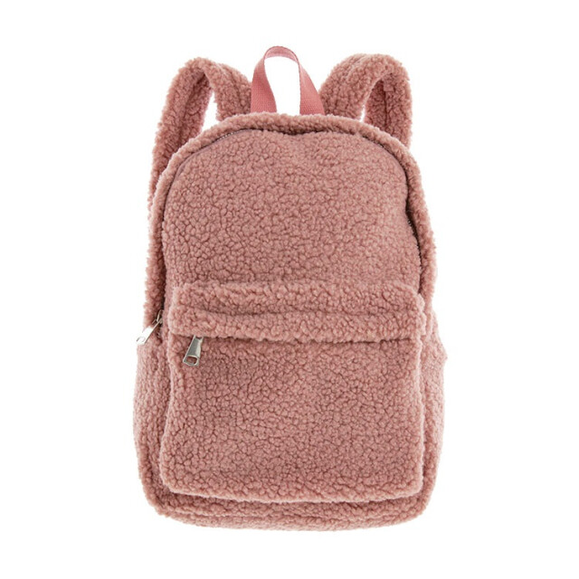Unique Living rugzak teddy old pink -32x24x8cm 3004665 large