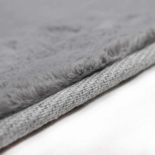 Muratap Outlet rond fluffy vloerkleed grijs- 120 cm rond 3246028 large