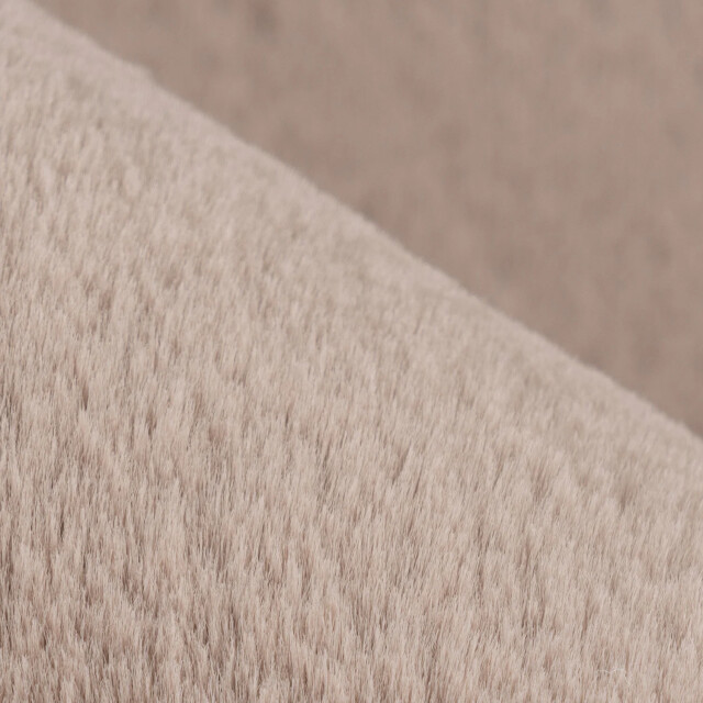 Muratap Outlet rond fluffy vloerkleed taupe- 120 cm rond 3246027 large