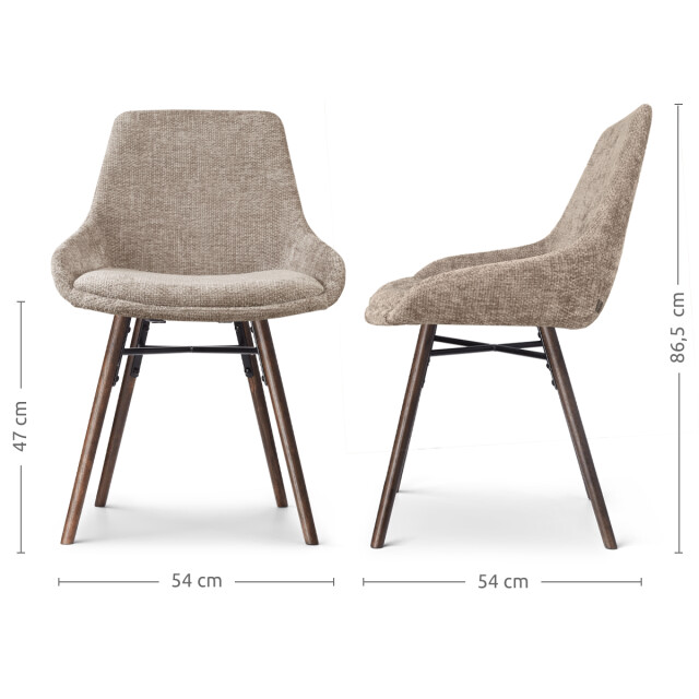 Nolon Nena-isa eetkamerstoel walnoot houten onderstel 3031431 large