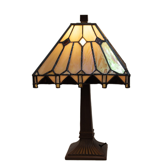 LumiLamp Tiffany tafellamp 23x23x38 cm glas bureaulamp 3031343 large