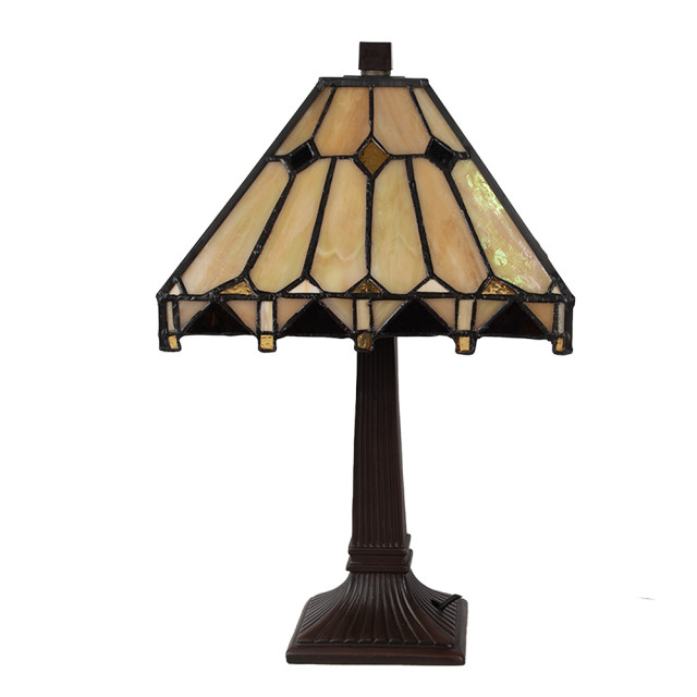 LumiLamp Tiffany tafellamp 23x23x38 cm glas bureaulamp 3031343 large