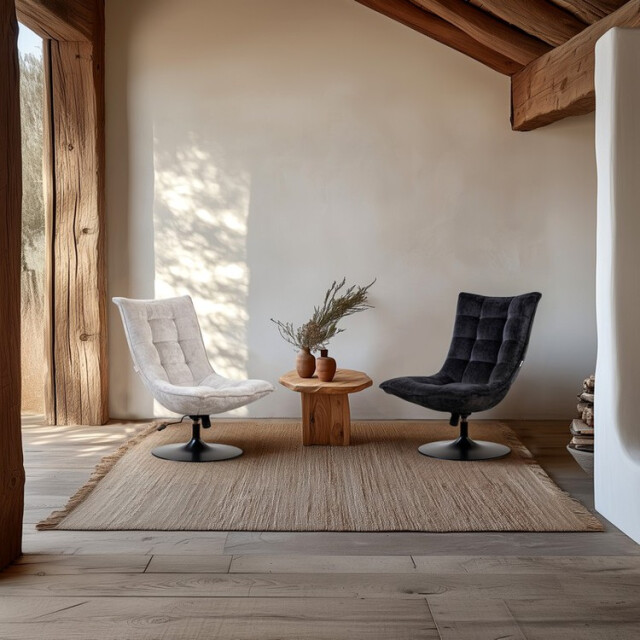 Furnilux Fauteuil sam licht van stof met en ronde voet verstelbaar 3016560 large