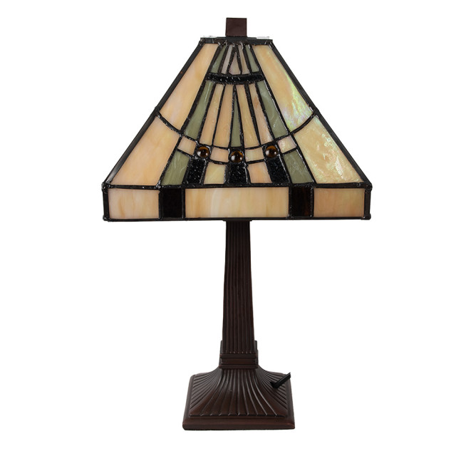 LumiLamp Tiffany tafellamp 23x23x38 cm glas bureaulamp 3031342 large