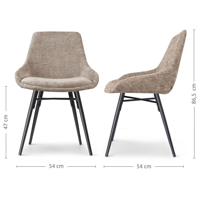 Nolon Nena-isa eetkamerstoel zwart houten onderstel 3031432 large