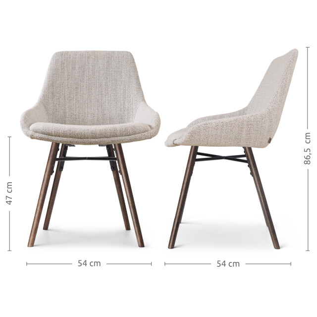 Nolon Nena-isa eetkamerstoel gemêleerd walnoot houten onderstel 3031440 large