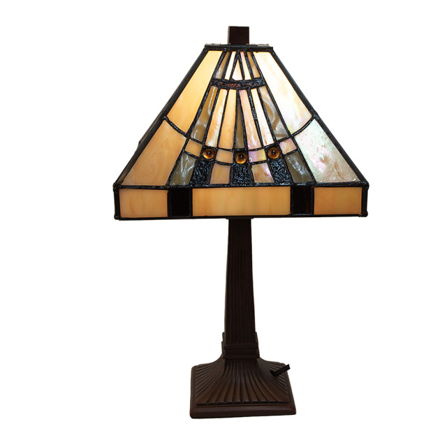 LumiLamp Tiffany tafellamp 23x23x38 cm glas bureaulamp 3031342 large