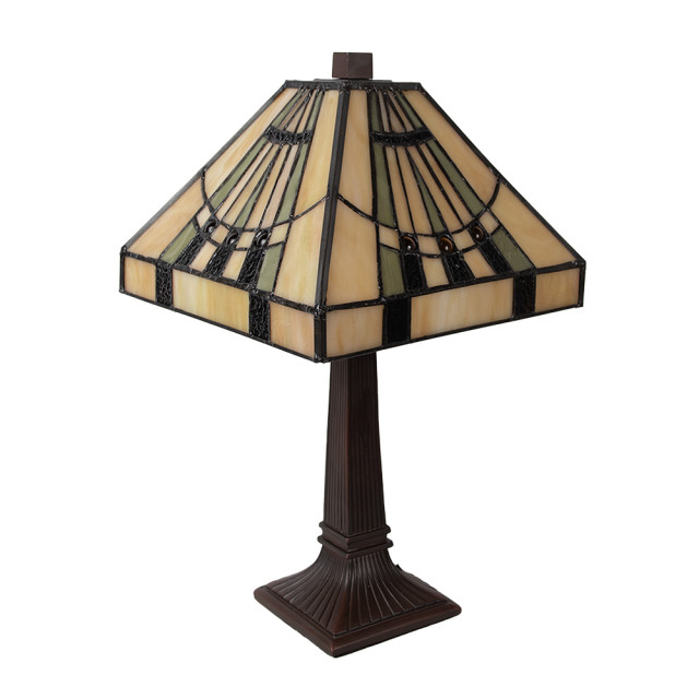 LumiLamp Tiffany tafellamp 23x23x38 cm glas bureaulamp 3031342 large