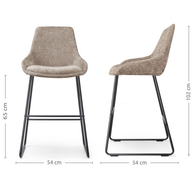 Nolon Nino-isa barkruk zwart onderstel 65 cm 3031388 large