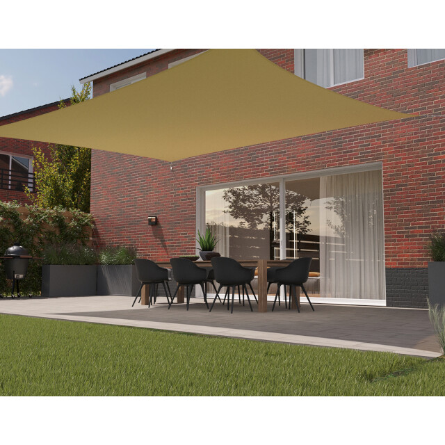Kopu ® schaduwdoek rechthoek 4x5 m waterdicht zonnedoek creme 2612877 large