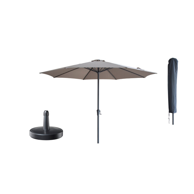 Kopu ® set madrid 350 cm grote parasol rond met beschermhoes en parasolvoet - 2939168 large