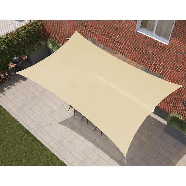 Kopu ® schaduwdoek rechthoek 280 gram waterdoorlatend 3x5 m creme 2612810 large