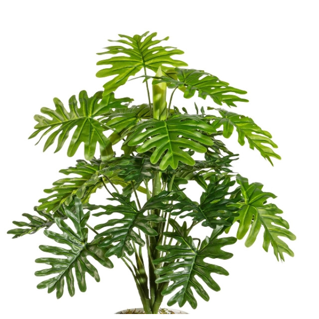 Kopu ® kunstplant monstera 50cm in sierpot wit 22 bladeren 2922298 large
