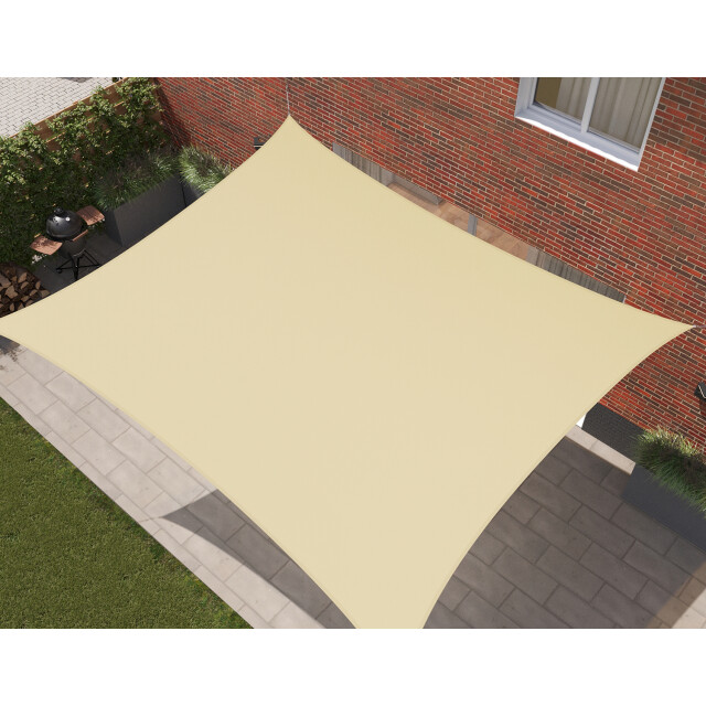 Kopu ® schaduwdoek rechthoek 4x5 m waterdicht zonnedoek creme 2612877 large