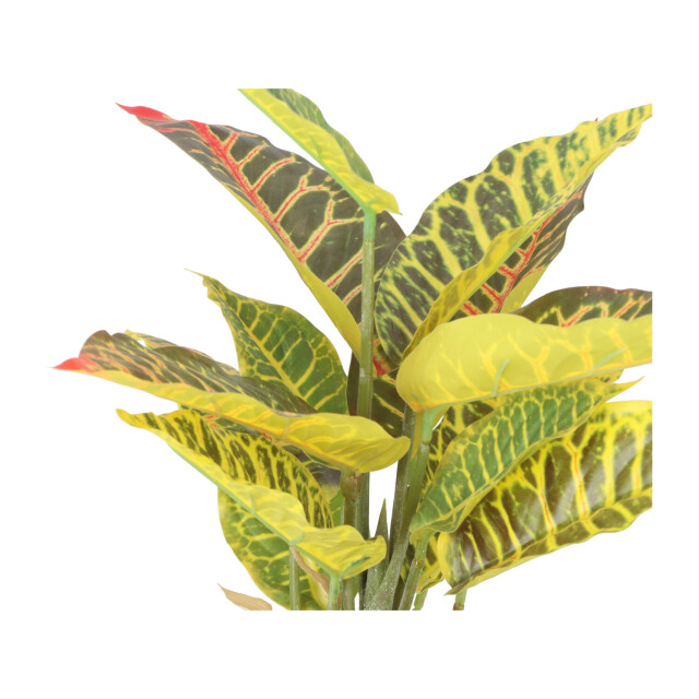 Kopu ® 2 stuks kunstplant croton 35 cm 14 bladeren in zwarte pot 2612755 large