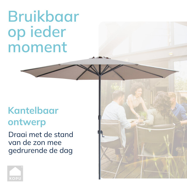 Kopu ® sevilla parasol rechthoek 200x300 cm met hoes balkonparasol olijf 2938043 large