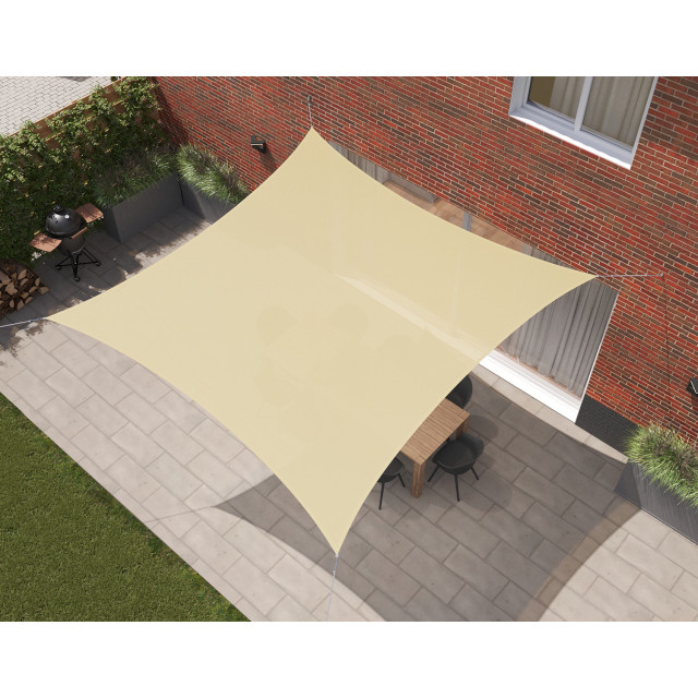 Kopu ® schaduwdoek vierkant 280 gram waterdoorlatend 4x4 m creme 2612821 large