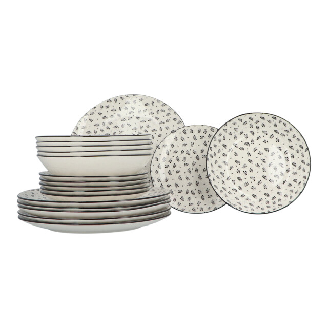 Secret de Gourmet Porseleinen servies-set iris 18-delig 6 persoons 3047631 large