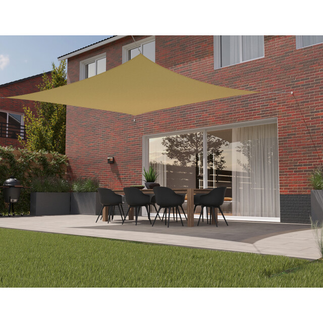 Kopu ® schaduwdoek 3x3m vierkant waterdicht 230 gram zonnedoek creme 2612879 large