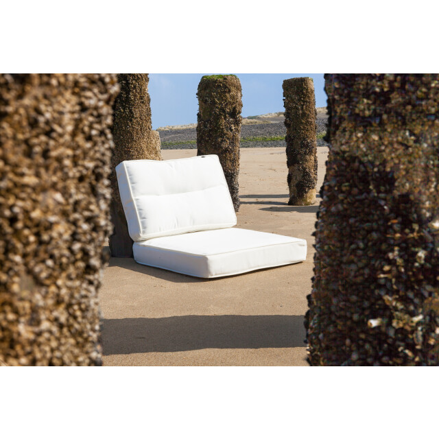 Kopu ® melan hoogwaardige loungekussen-set zit en rug 60 cm creme 2579854 large
