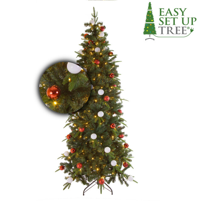 Easy Set up Tree Versierde kerstboom ® avik red 180 cm kant-en-klaar kerstboom 2088726 large