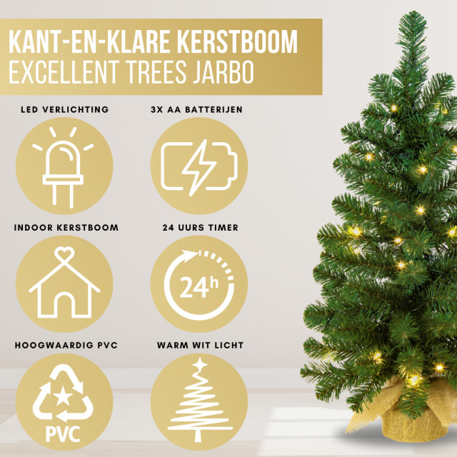 Excellent Trees Kerstboom ® led jarbo 90 cm met verlichting kunstkerstboom 2201399 large