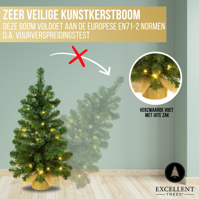 Excellent Trees Kerstboom ® led jarbo 90 cm met verlichting kunstkerstboom 2201399 large