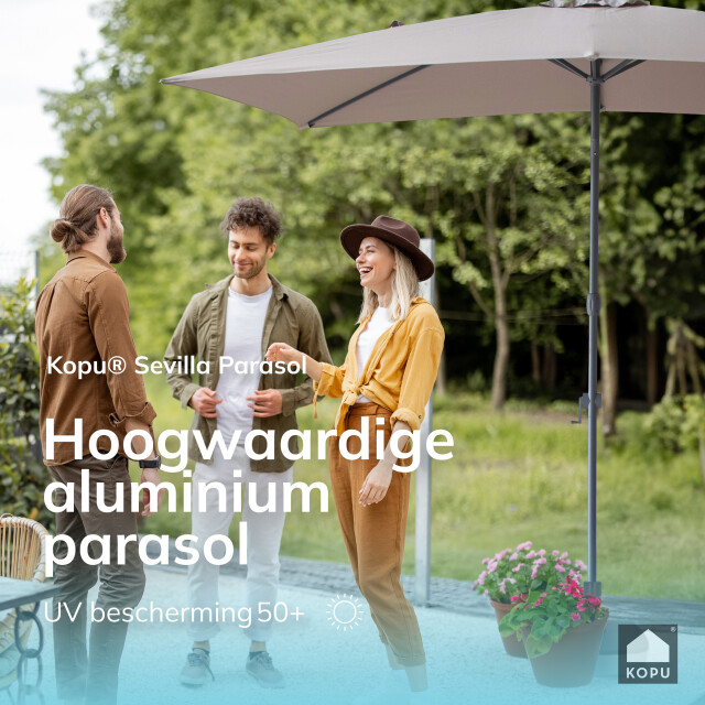 Kopu ® sevilla parasol rechthoek 200x300 cm met hoes balkonparasol 2938051 large