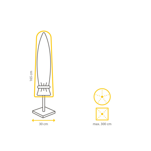 Kopu ® parasolhoes s voor staande parasol 2 tot 3 meter 2931504 large