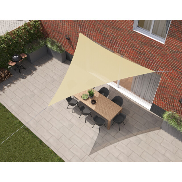 Kopu ® schaduwdoek driehoek 3,6 m 280 grams waterdoorlatend creme 2612800 large