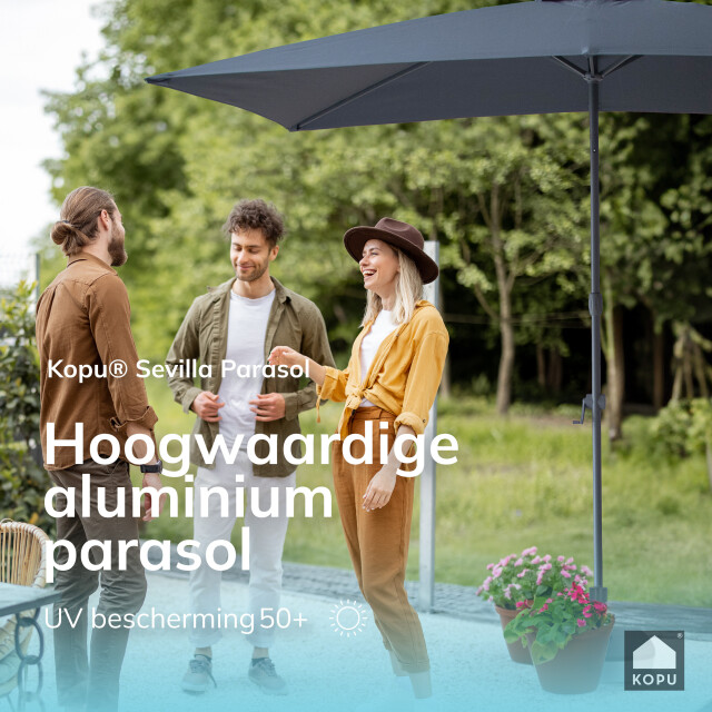 Kopu ® sevilla parasol rechthoek 200x300 cm met hoes balkonparasol 2938052 large