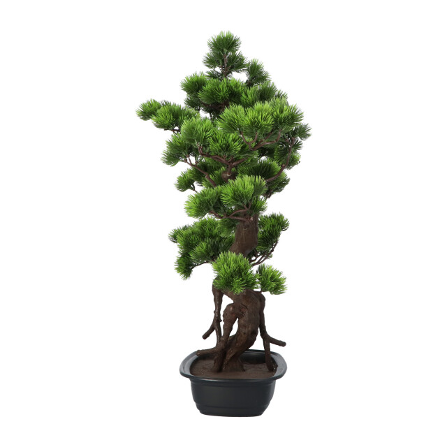 Kopu ® kunstplant bonsai 65 cm pijnboom met zwarte pot bonsai boompje 2612721 large